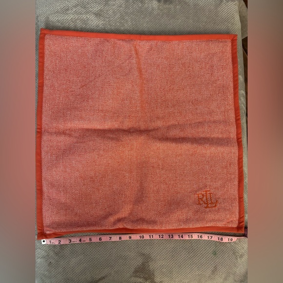 NWOT Ralph Lauren Pillow Covers (set of 2)  | Size: 20 X 20  |  Color: Orange - Picture 5 of 6